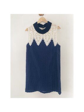 Sea New York Crochet Lace Shift Dress
